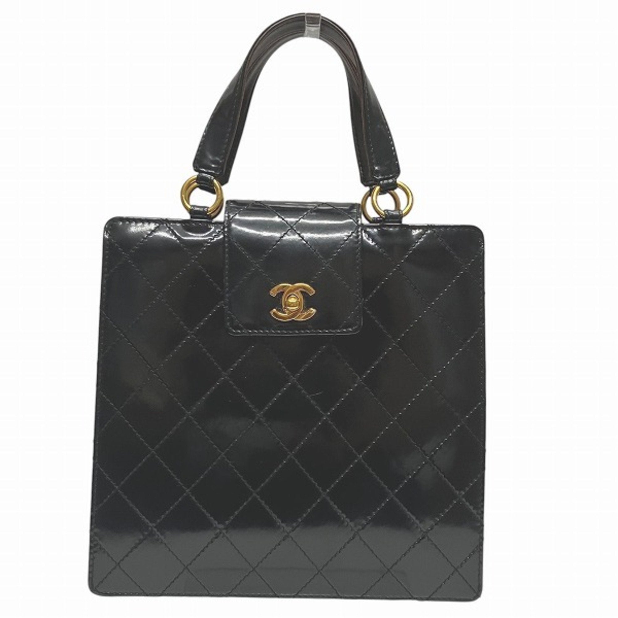 Chanel Patent Leather Quilted Handbag