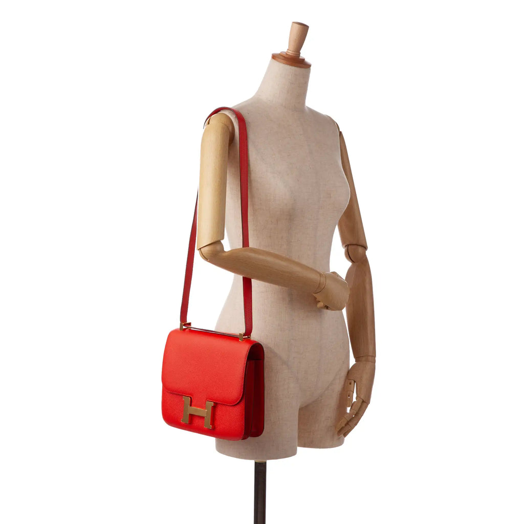 HermÃƒÆ’Ã‚Â¨s Constance 24 Red Epsom Gold