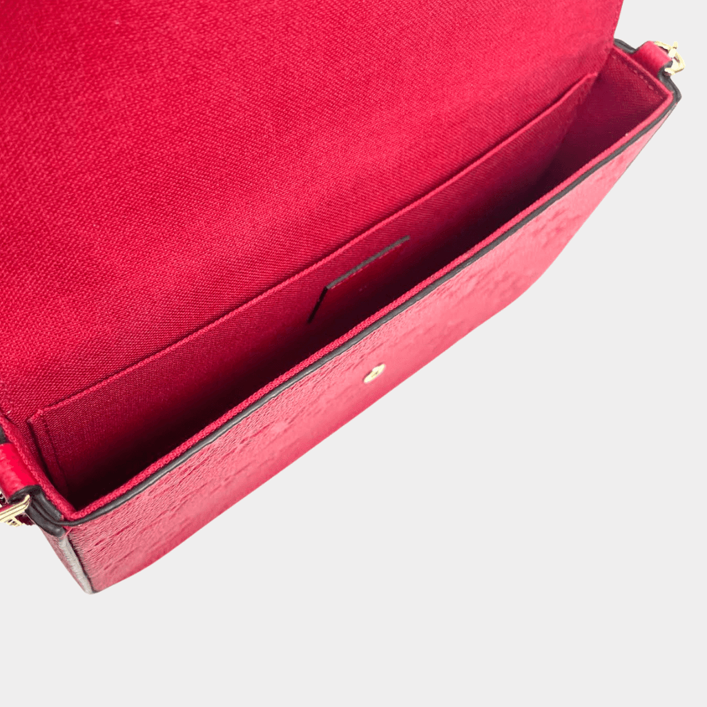 LOUIS VUITTON Monogram Empreinte Pochette FÃƒÆ’Ã‚Â©licie -Red
