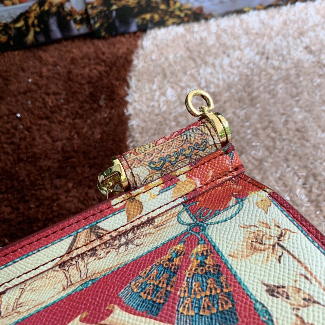 GLAMI MeGLAMIum Sicily Handbag Unique Print Motifs Muticolour For Women 10.2in/26cm GLAMI