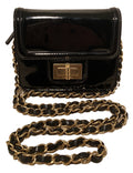 Chanel Mini Black Patent Leather Classic Shoulder Bag