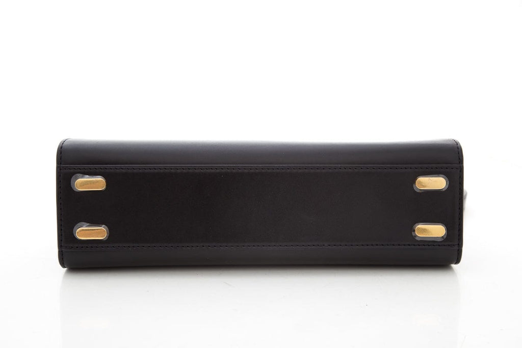 Tory Burch Black Lee Radziwill Top Handle Handbag