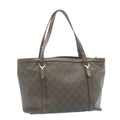 GUCCI GG Canvas Tote Bag PVC Leather Brown 336776 23085