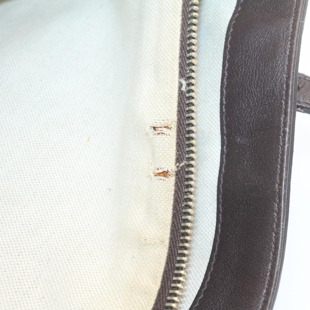 GUCCI GG Canvas Tote Bag PVC Leather Brown 336776 23085