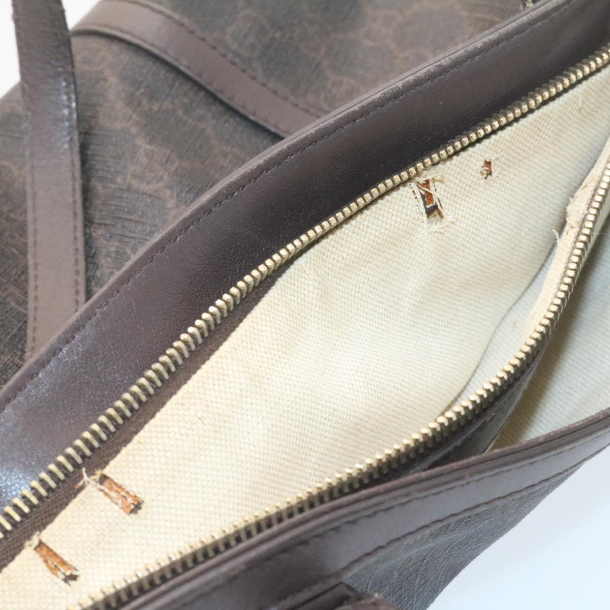 GUCCI GG Canvas Tote Bag PVC Leather Brown 336776 23085