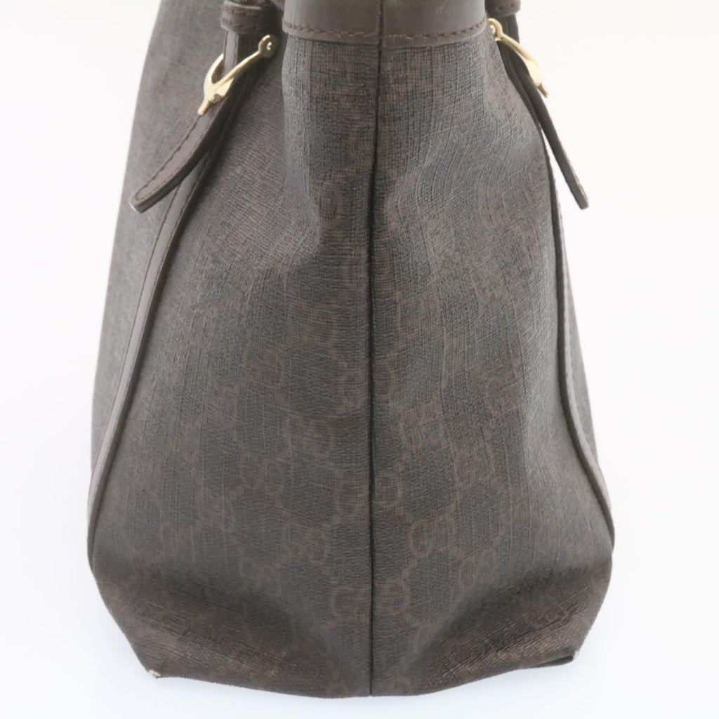GUCCI GG Canvas Tote Bag PVC Leather Brown 336776 23085