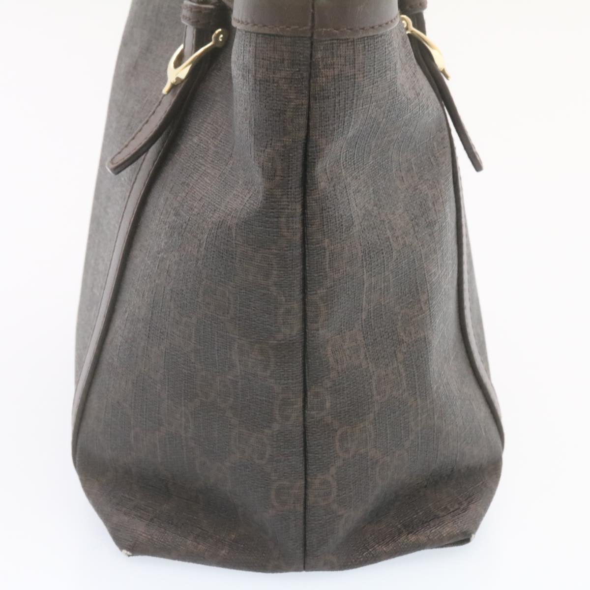 GUCCI GG Canvas Tote Bag PVC Leather Brown 336776 23085