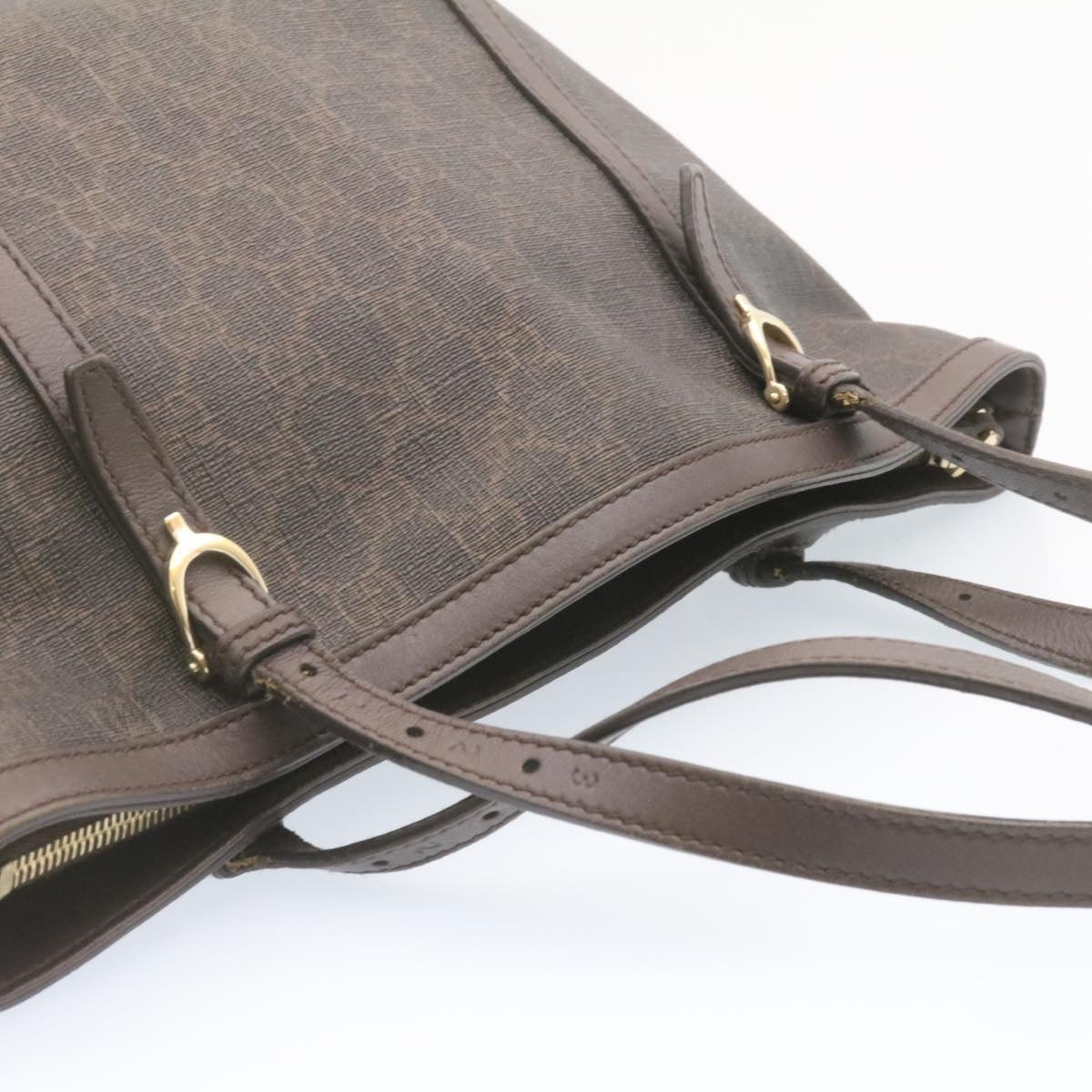 GUCCI GG Canvas Tote Bag PVC Leather Brown 336776 23085