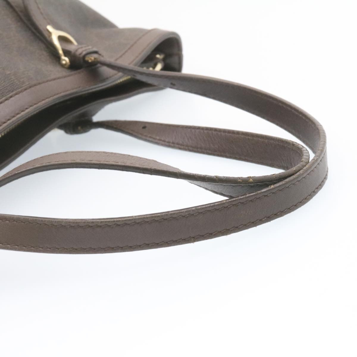 GUCCI GG Canvas Tote Bag PVC Leather Brown 336776 23085