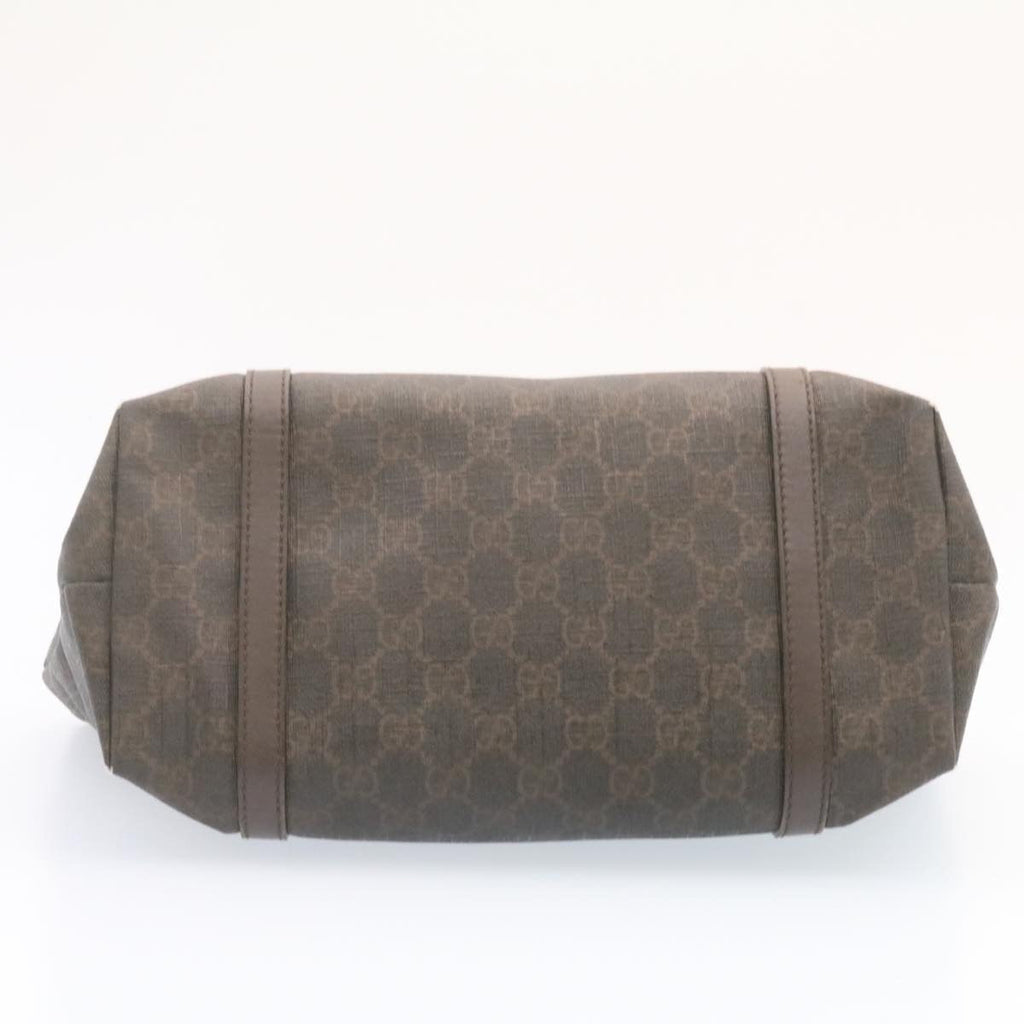 GUCCI GG Canvas Tote Bag PVC Leather Brown 336776 23085