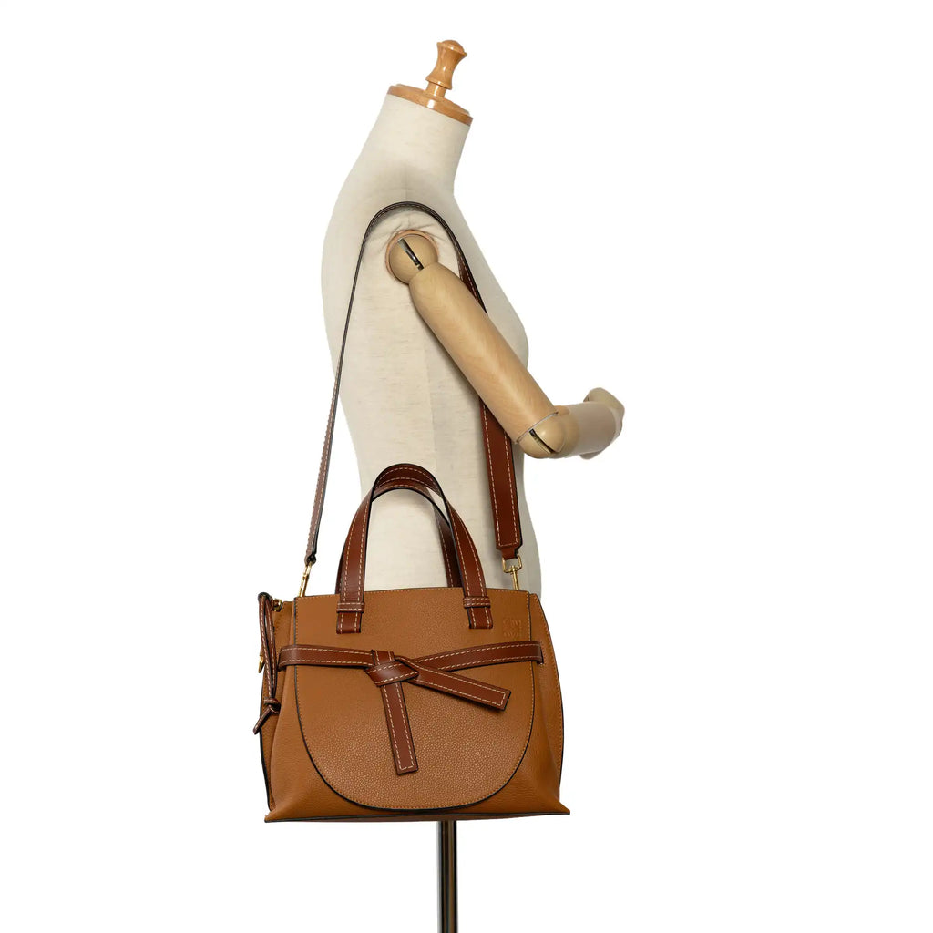 Loewe Gate Top Handle Mini Brown Calfskin