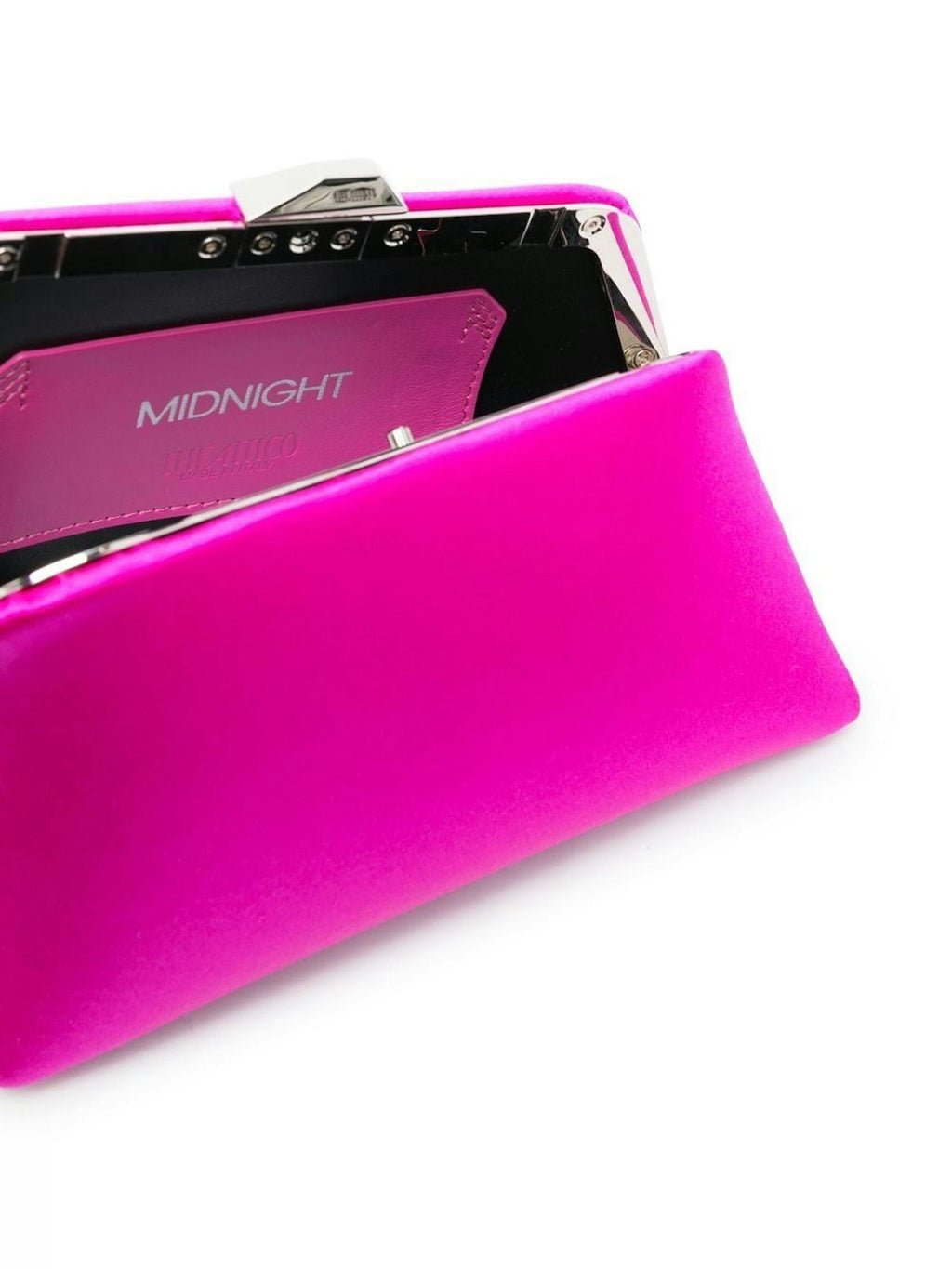 MIDNIGHT SATIN CLUTCH BAG