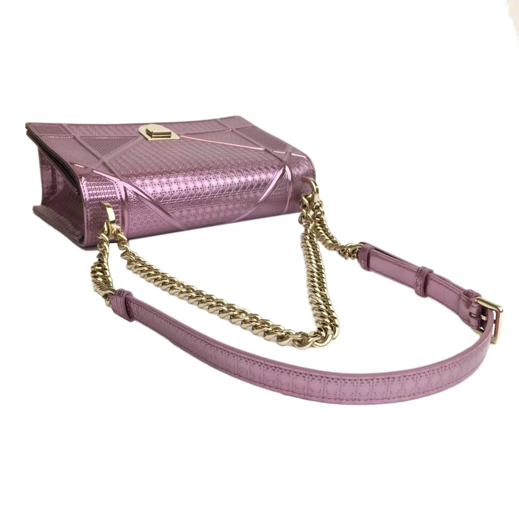 Dior Diorama Pink Medium Patent Microcannage