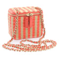 CHANEL Vanity Chain Shoulder Pouch Hemp Pink CC knn023