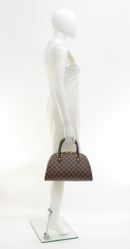 Louis Vuitto Ribera MM Damier Ebene Canvas Handbag