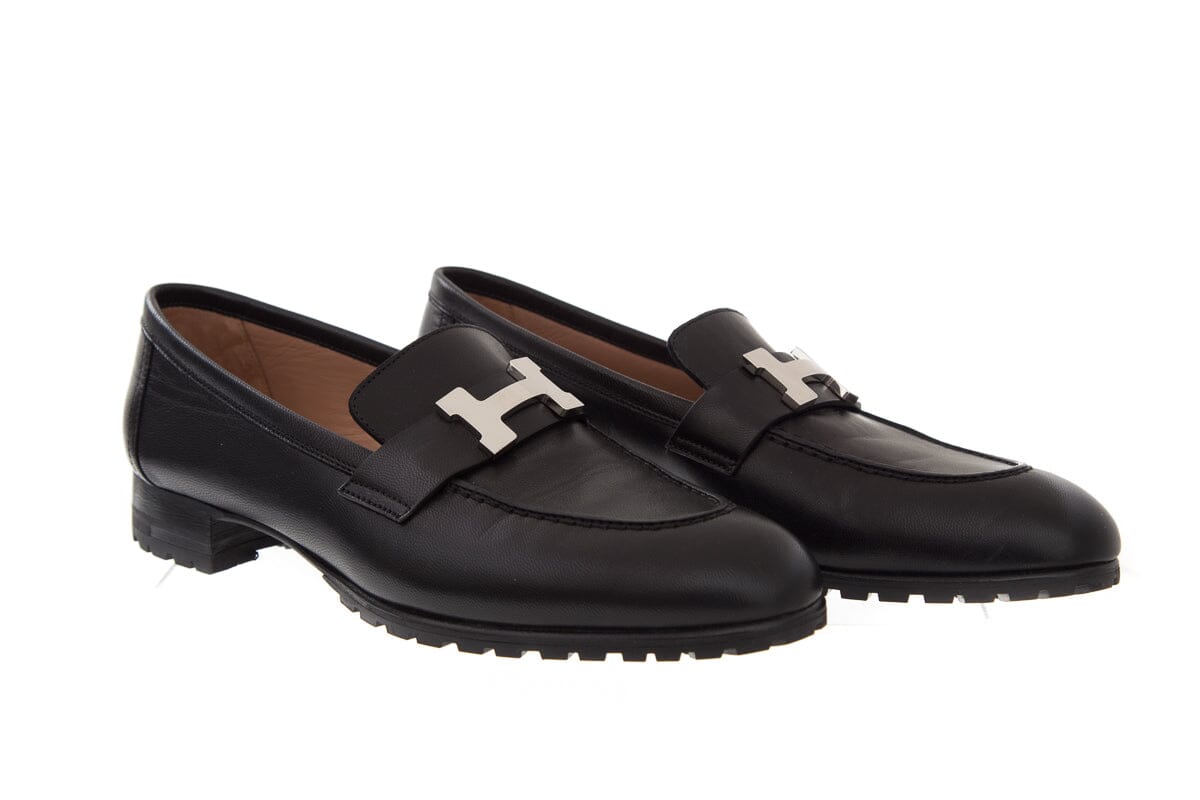 HermÃƒÆ’Ã‚Â¨s Black Loafers SZ 36