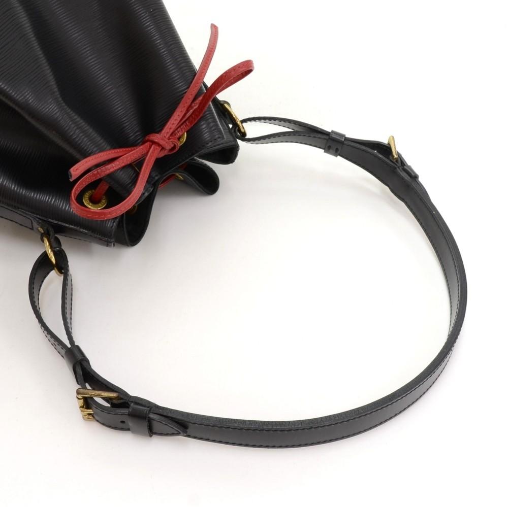 Louis Vuitto Petit Noe Black Epi Leather Bag