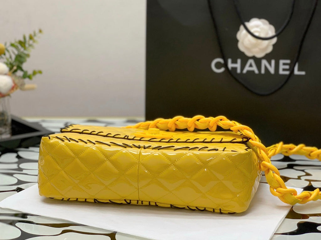 CHLVinyl Classic Yellow Shoulder bag For Women 29cm/11.5in