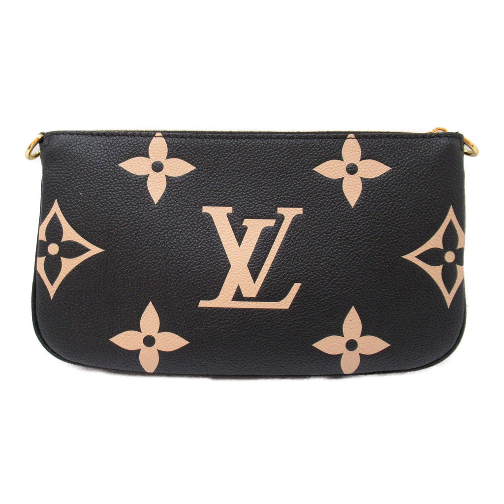 Louis Vuitton Louis Vuitton Multicolor Accessoires Handbag Leather Monogram Emplant  Black Beige M45777