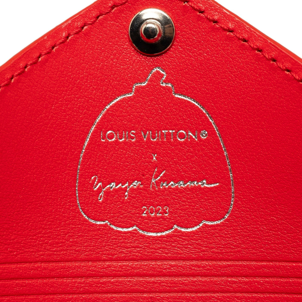 Red Louis Vuitton x Yayoi Kusama Small Epi Kirigami Pouch