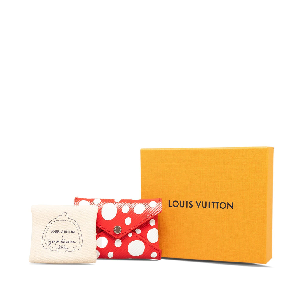 Red Louis Vuitton x Yayoi Kusama Small Epi Kirigami Pouch