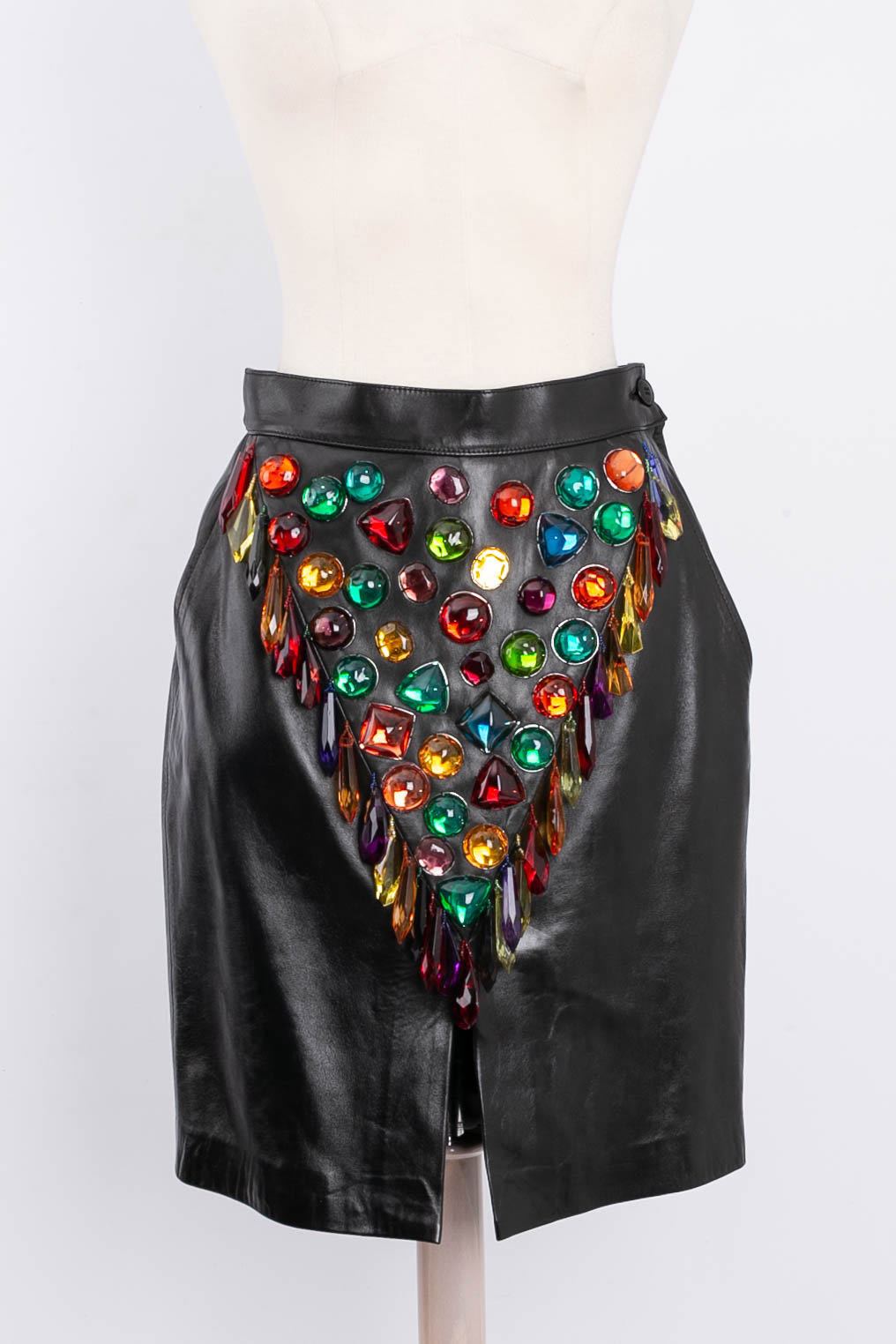 Tailleur en cuir Yves Saint Laurent