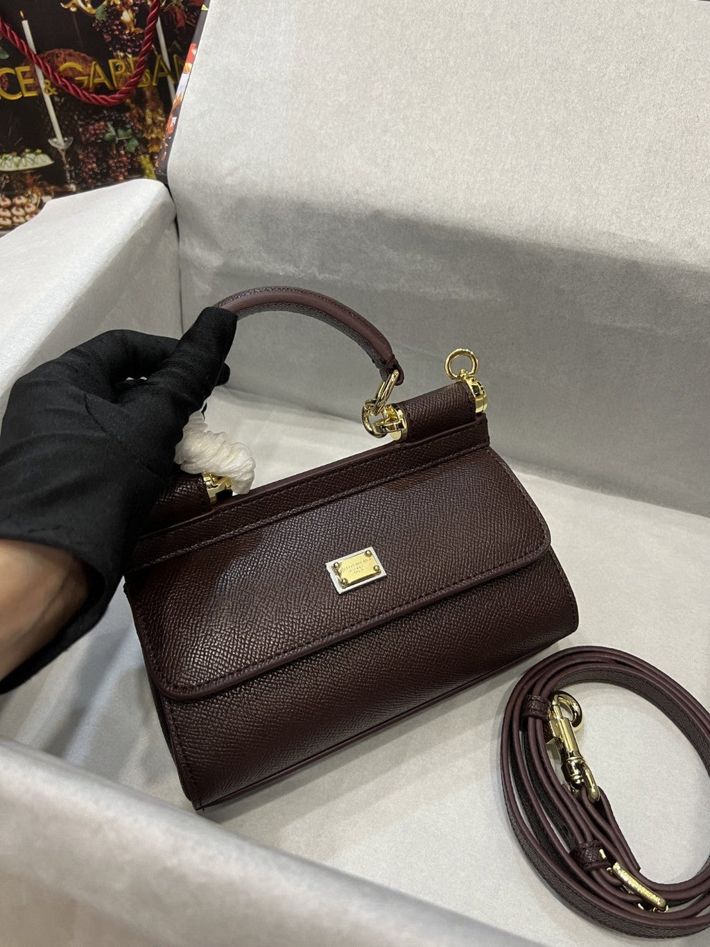 GLAMI Small Sicily Bag In Dauphine Purple For Women 7.5in/19cm GLAMI GLAMI7116A10018M073