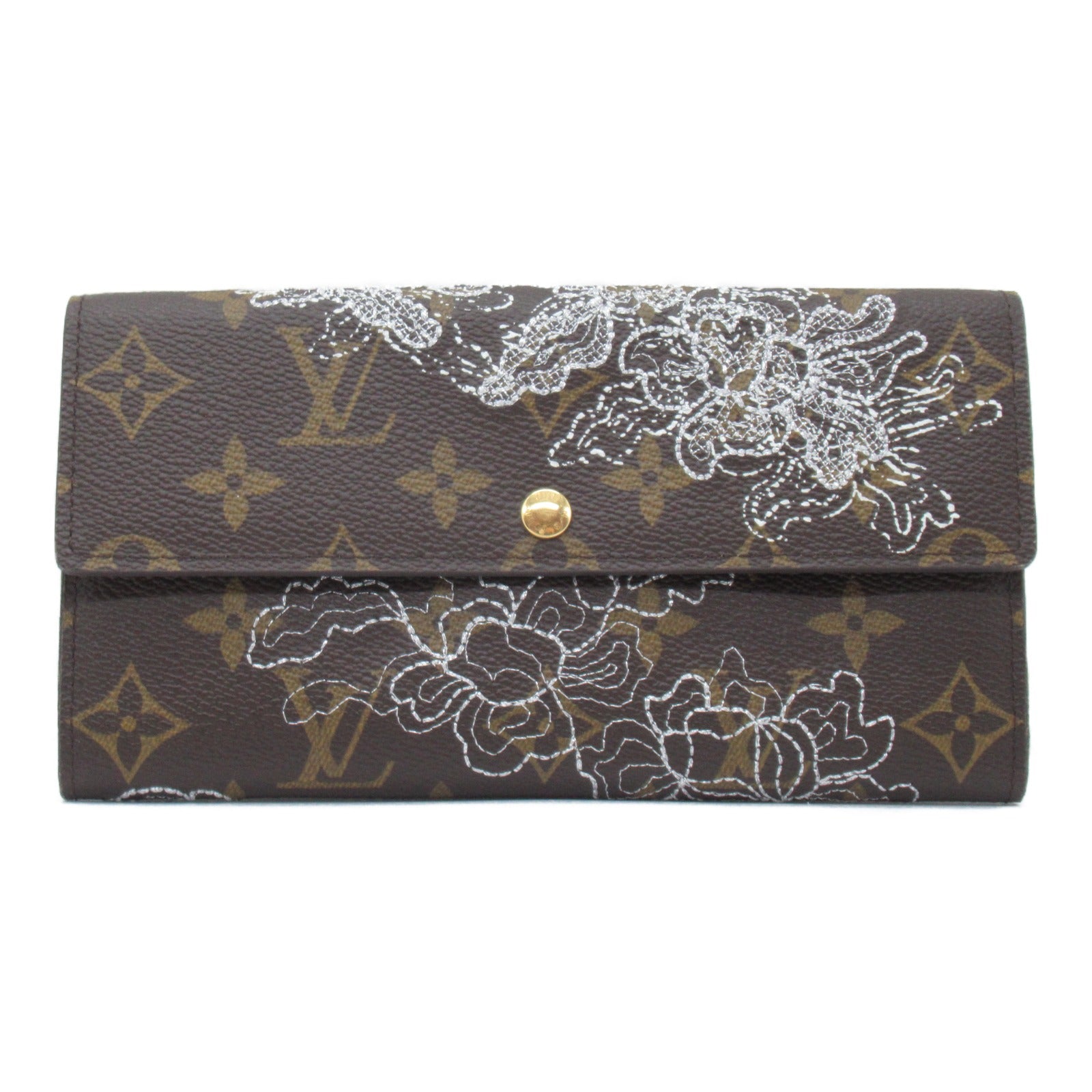 Louis Vuitton Louis Vuitton Portefolio Sarah Double Fold Wallet Wallet PVC Coated Canvas Monogram Dental  Brown M95390