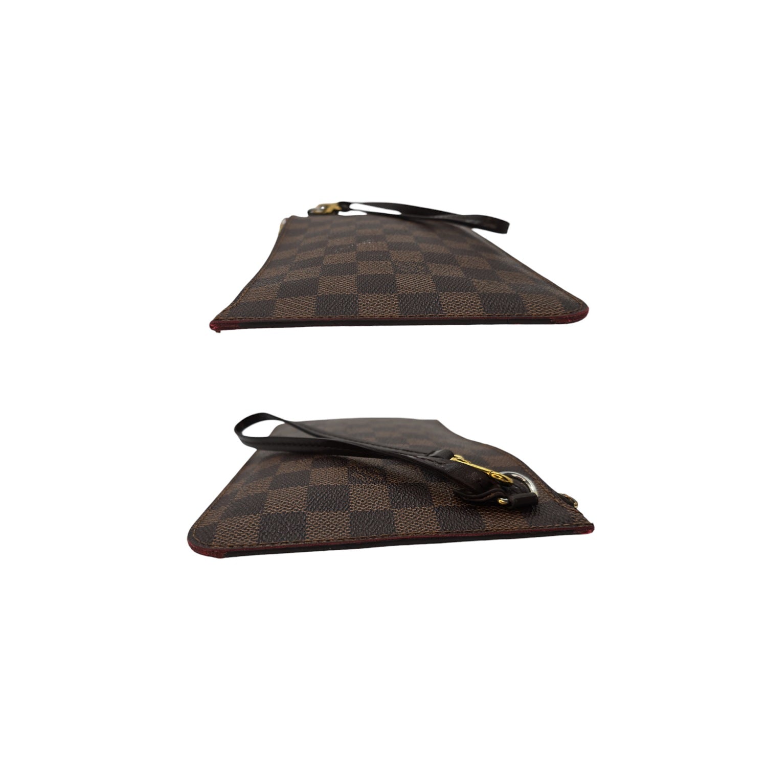 Louis Vuitton Damier Ebene Neverfull Pochette Wristlet