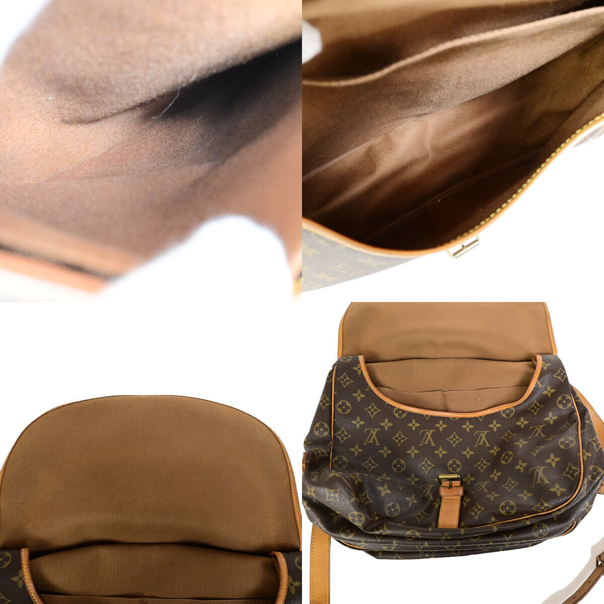 Louis Vuitton Saumur 35  Canvas Shoulder Bag