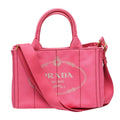 PRADA Tote Bag 1BG439 denim Fusha pink 2 way bag Canapa Women Used