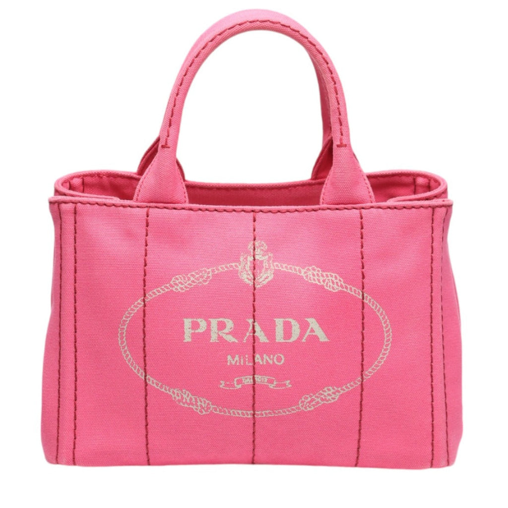 PRADA Tote Bag 1BG439 denim Fusha pink 2 way bag Canapa Women Used