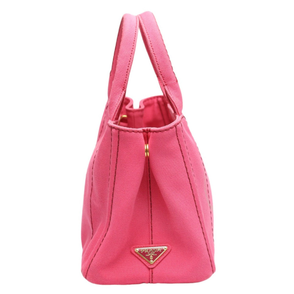 PRADA Tote Bag 1BG439 denim Fusha pink 2 way bag Canapa Women Used