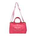 PRADA Tote Bag B2439G Cotton denim pink Tote Bag canvas Canapa Women Used
