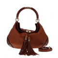 Gucci Indy Large Caramel Leather With Tassel