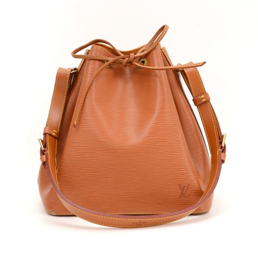 Louis Vuitto Petit Noe Orange Epi Leather Bag