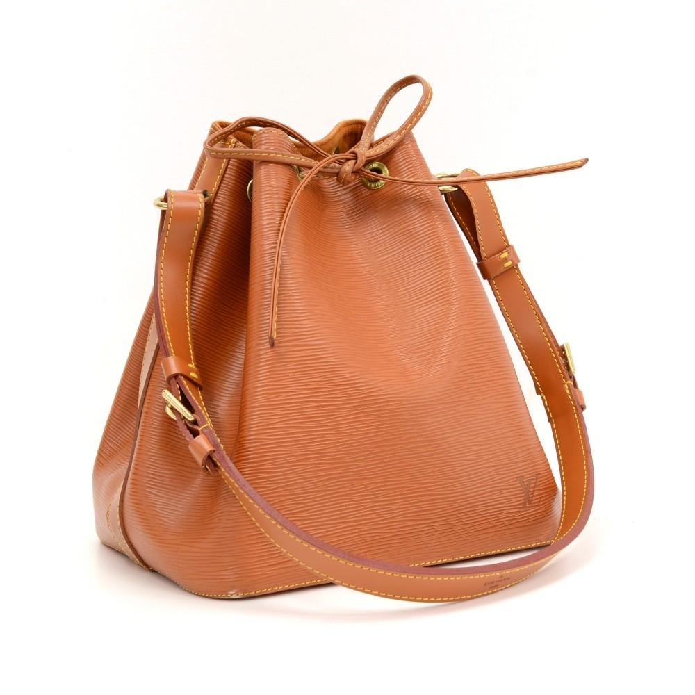 Louis Vuitto Petit Noe Orange Epi Leather Bag