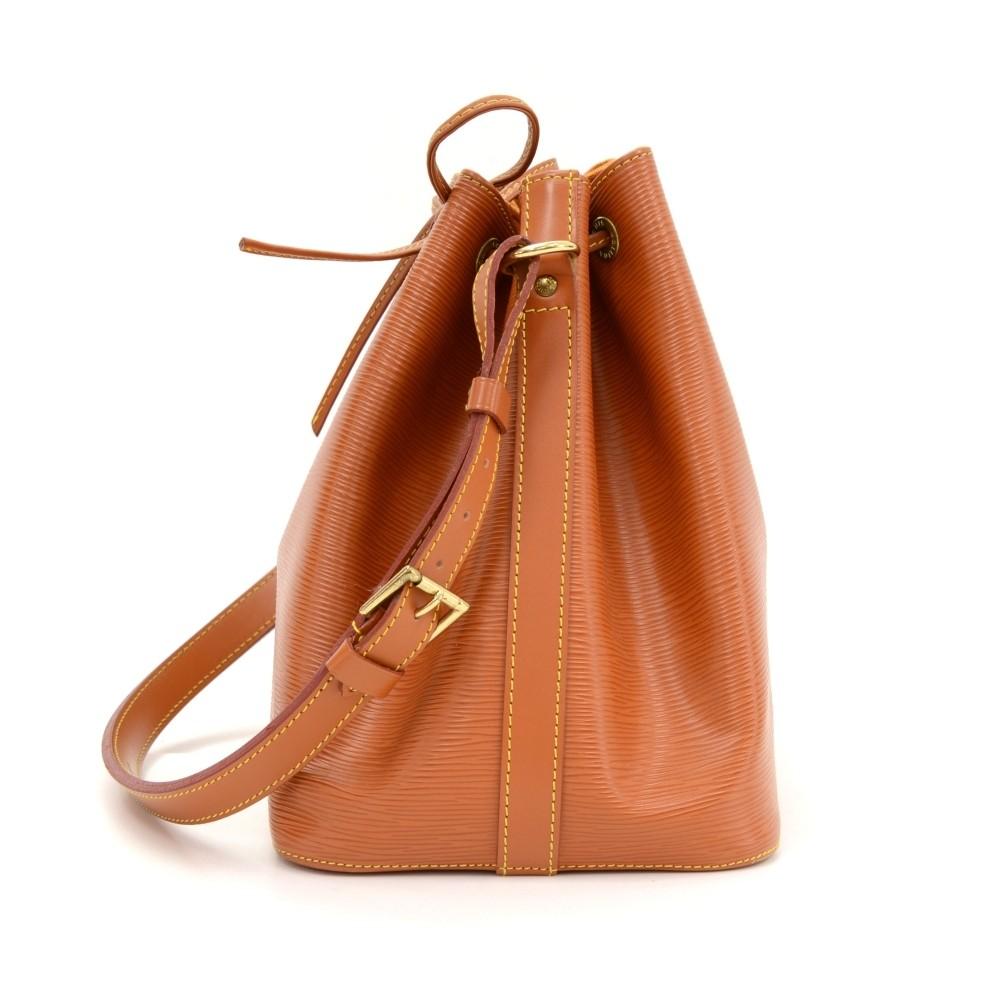 Louis Vuitto Petit Noe Orange Epi Leather Bag