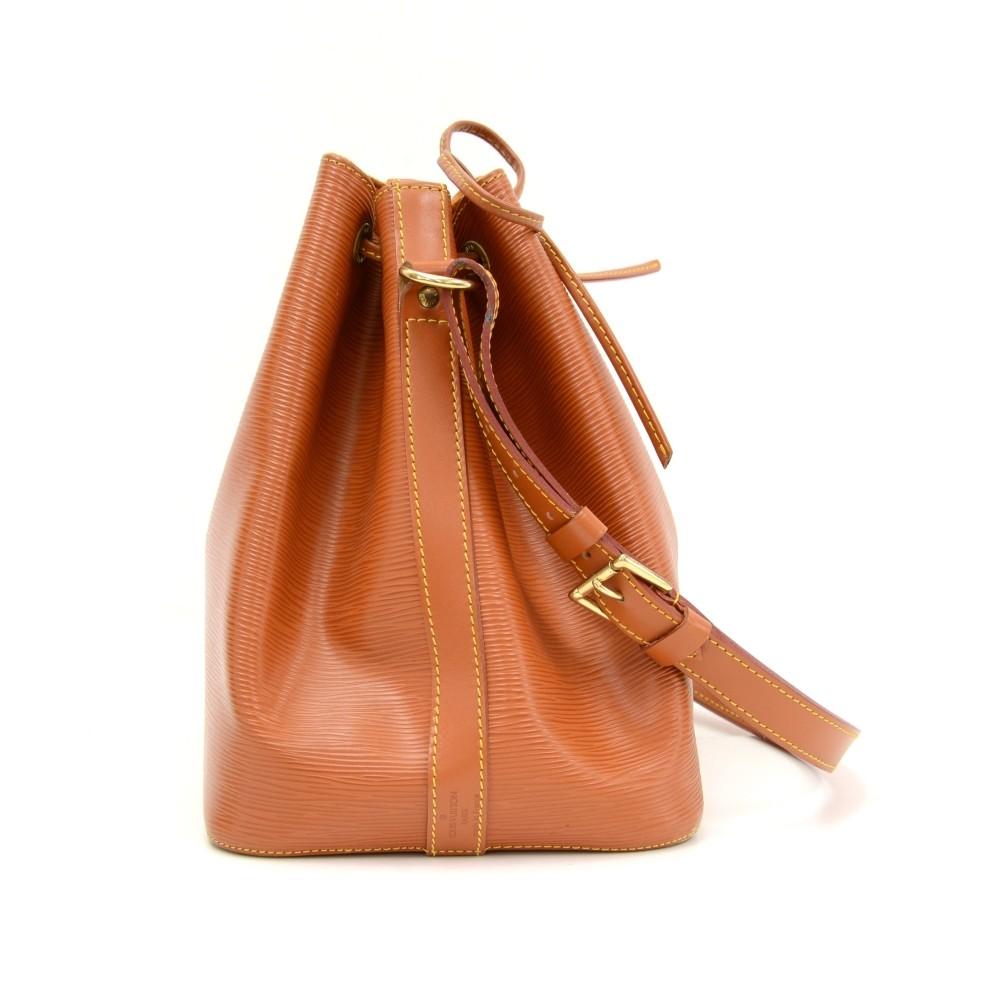 Louis Vuitto Petit Noe Orange Epi Leather Bag
