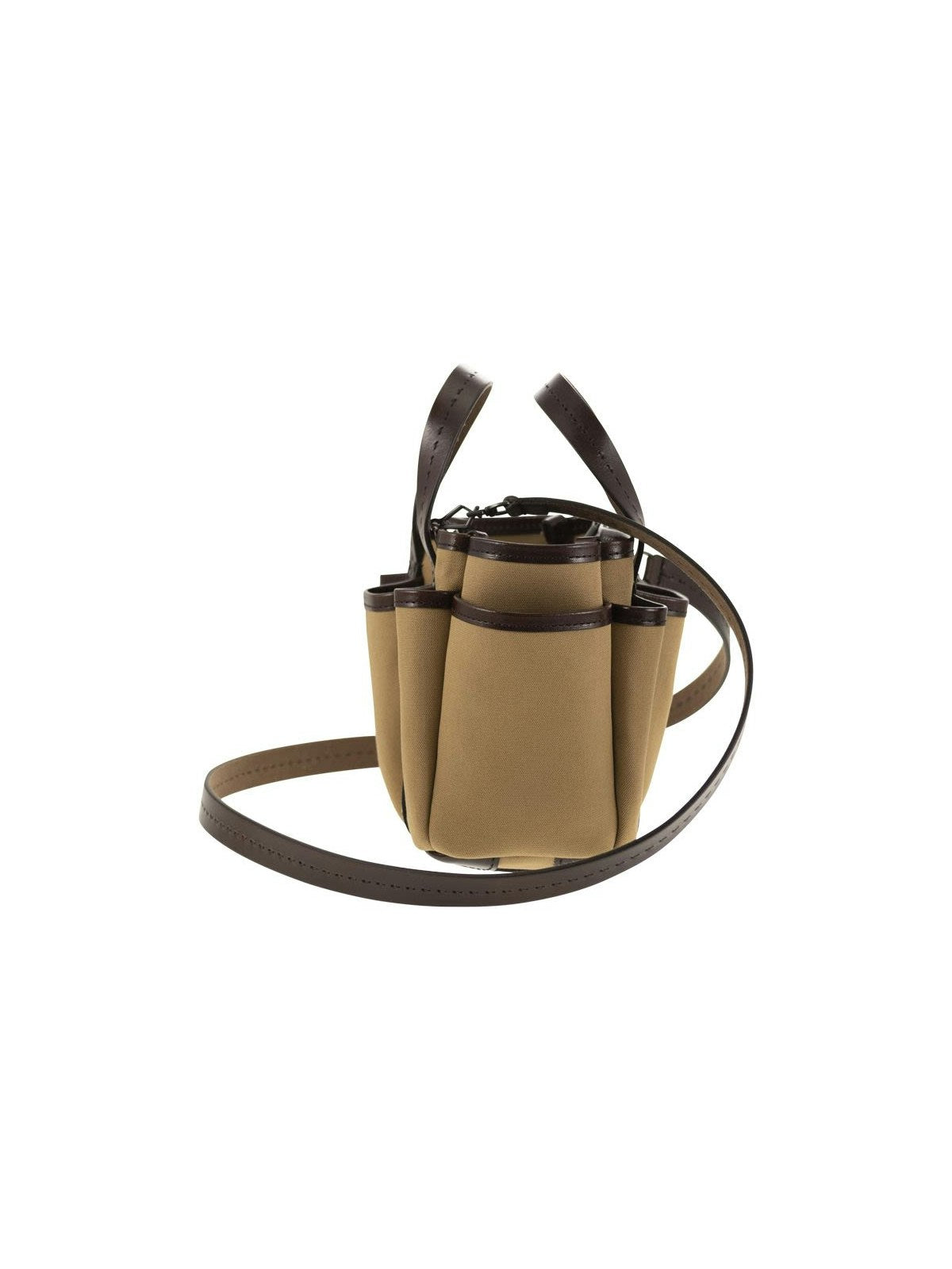 GARDENCA BASXS - GIARDINIERA MINI CANVAS AND LEATHER TOTE BAG