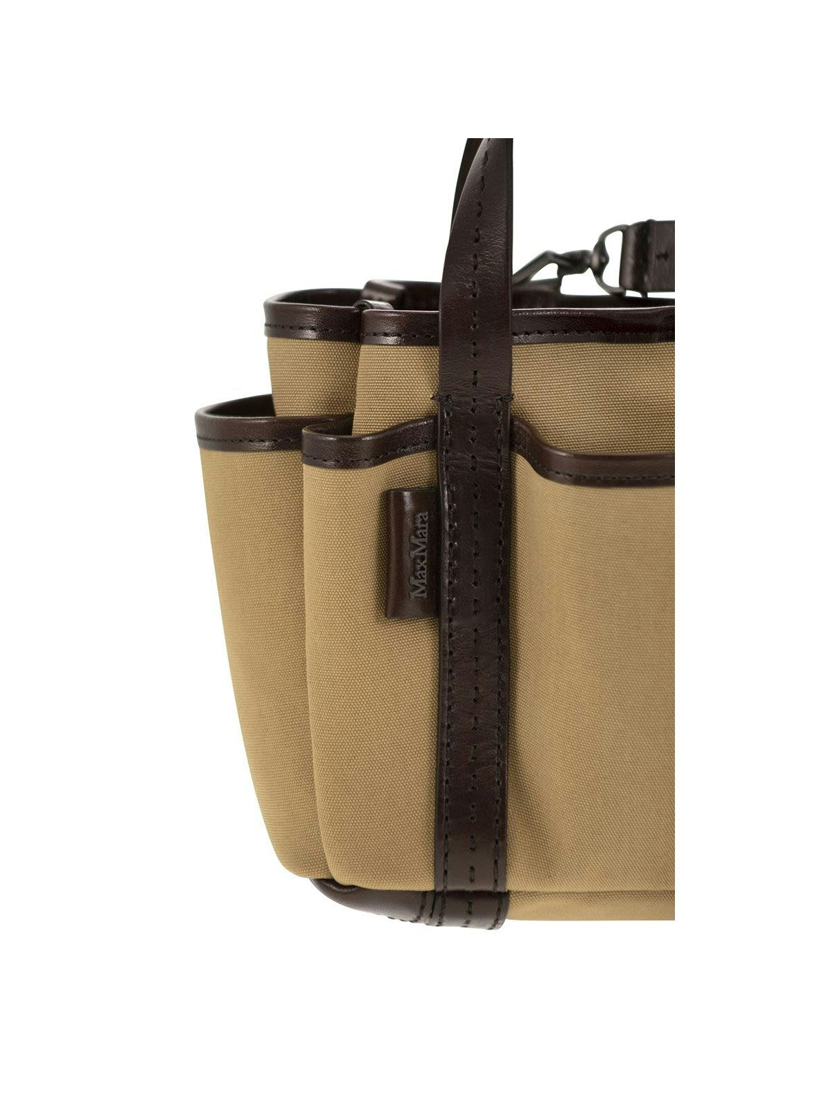 GARDENCA BASXS - GIARDINIERA MINI CANVAS AND LEATHER TOTE BAG