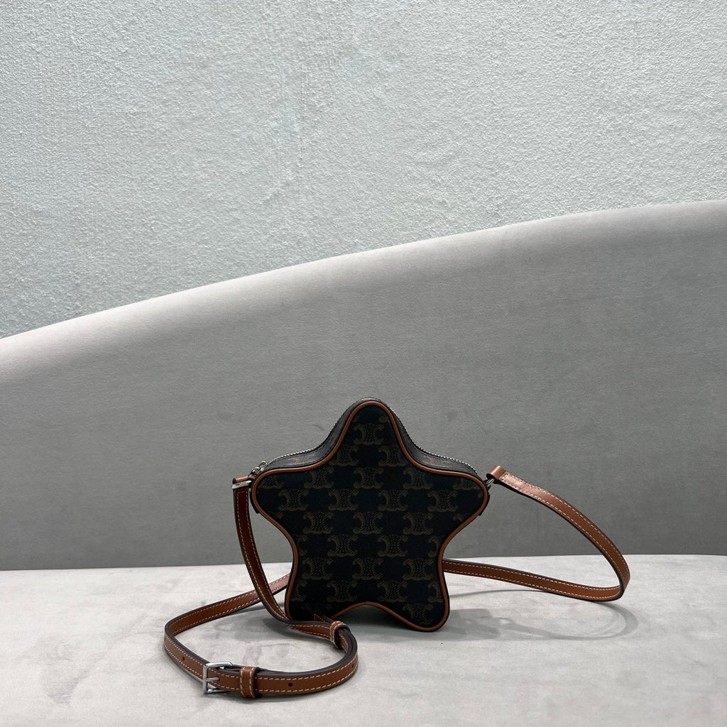 GLAMI Small Etoile In Triomphe Canvas Brown For Women 7in/18cm 198762BZJ.04LI