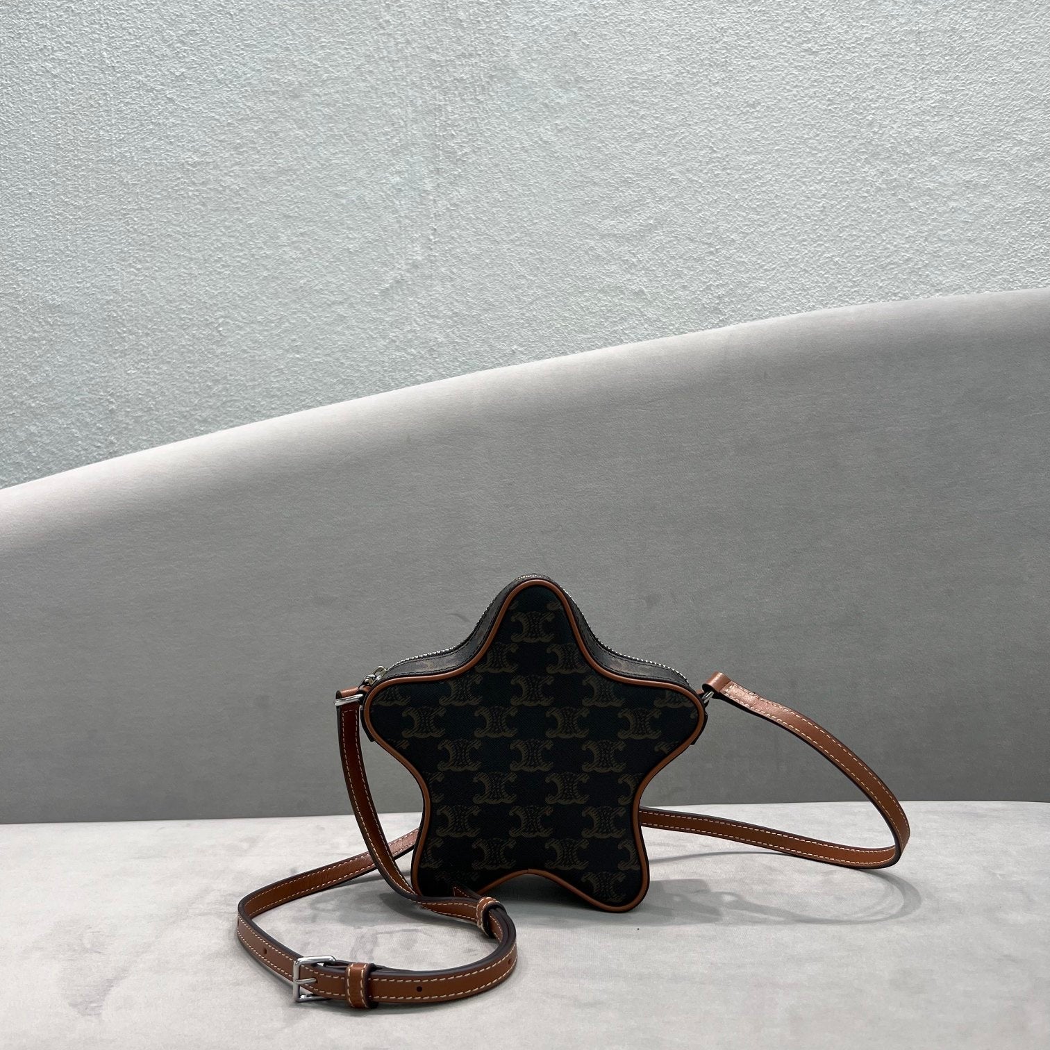 GLAMI Small Etoile In Triomphe Canvas Brown For Women 7in/18cm 198762BZJ.04LI