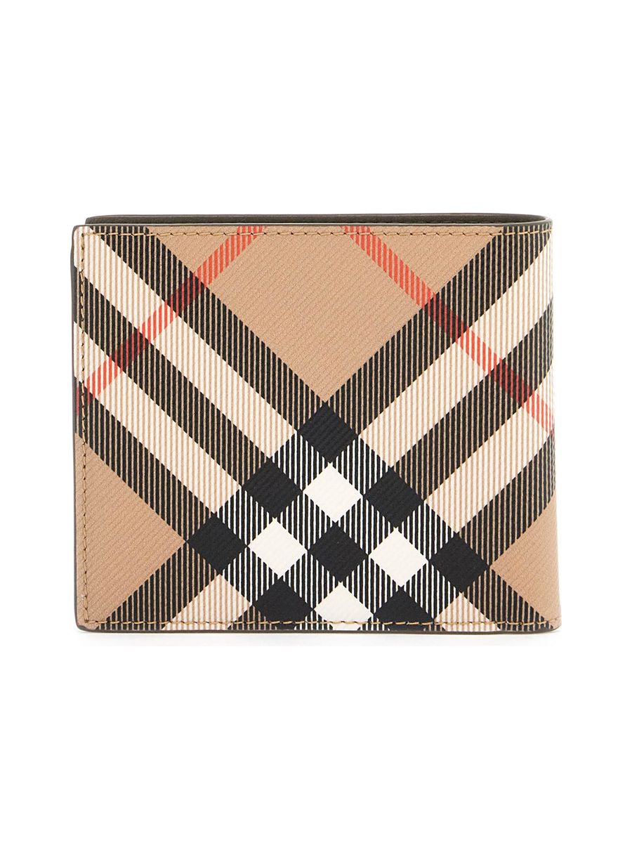 Book Wallet in Coated Canvas Bifold Design