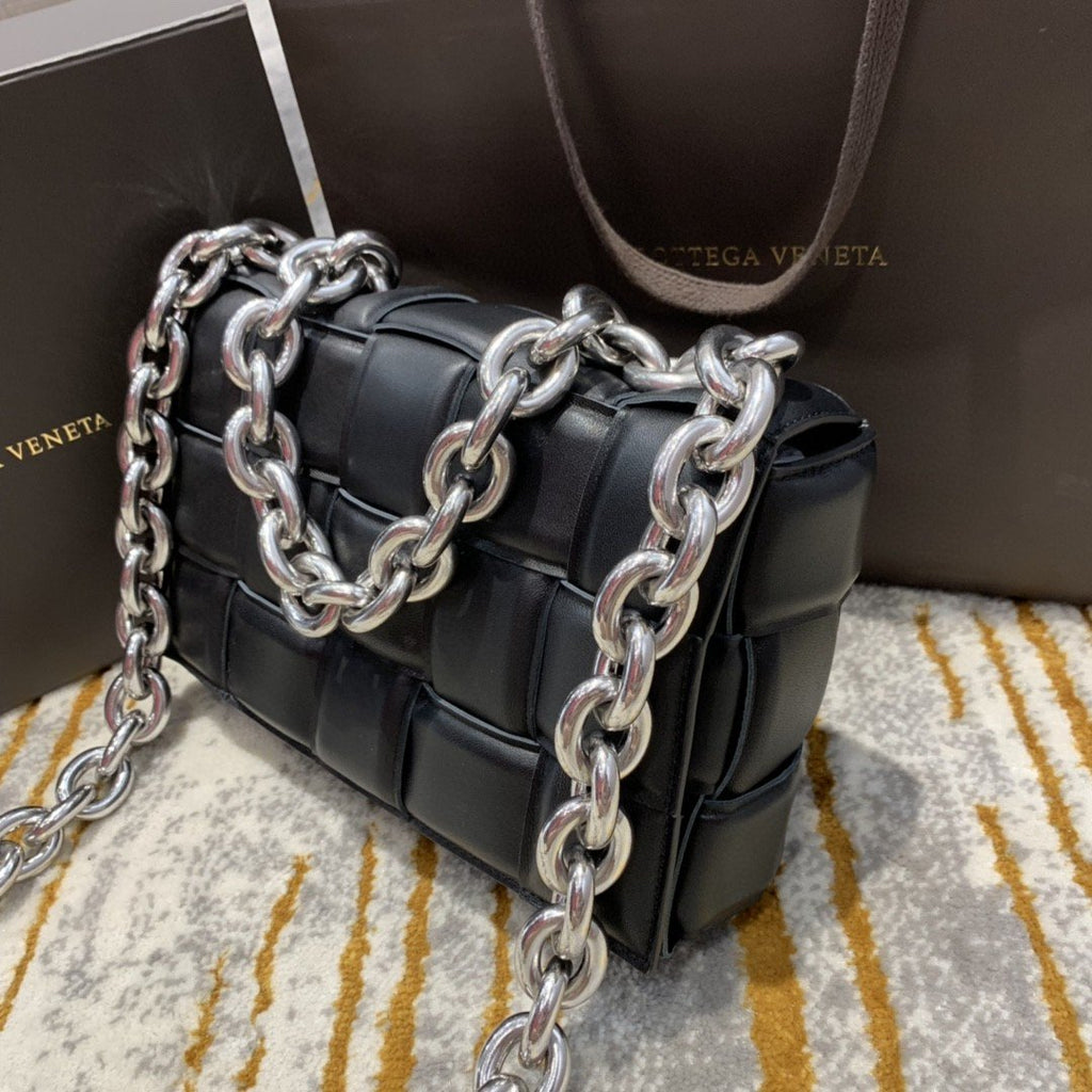 GLAMI Chain Cassette Bag For Women 10.2in/26cm In Black 631421VBWZ01229
