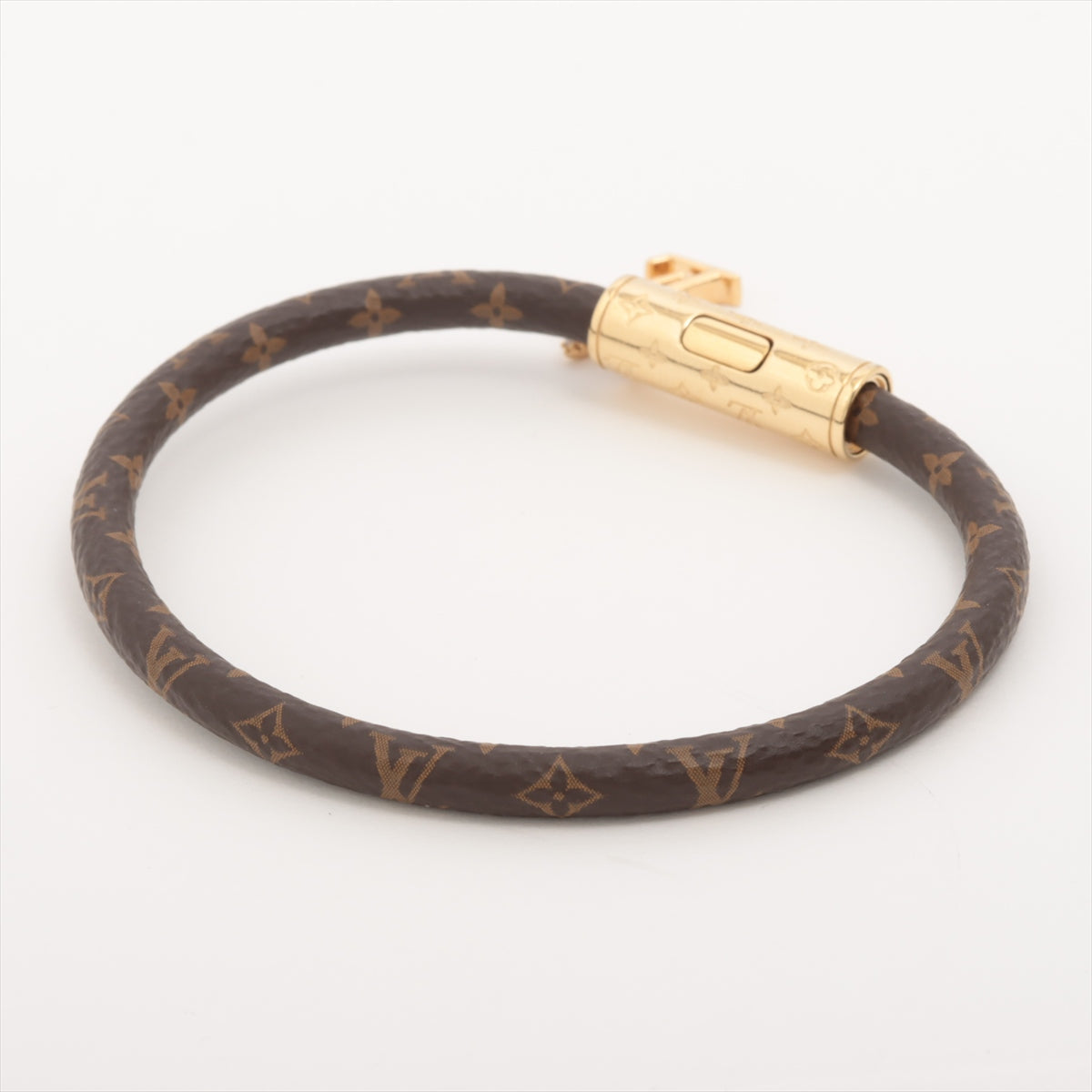 Louis Vuitton M1035 Armband LV Push BC1253 Armband GP  Line Stone × Leather G × Brown