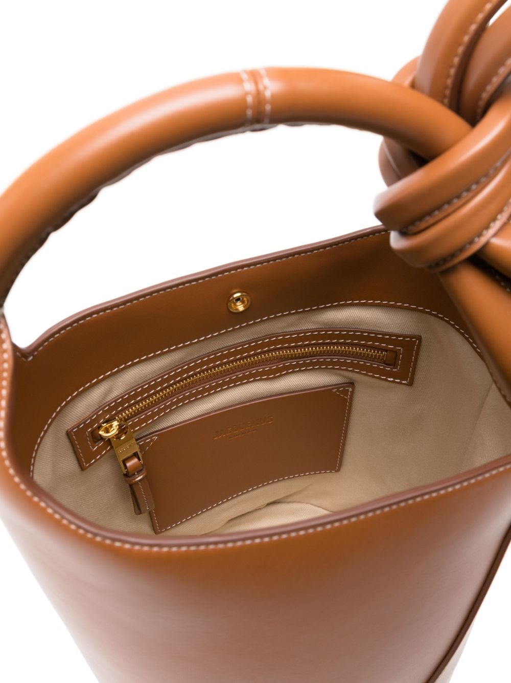 LE PETIT TOURNI LEATHER BUCKET BAG