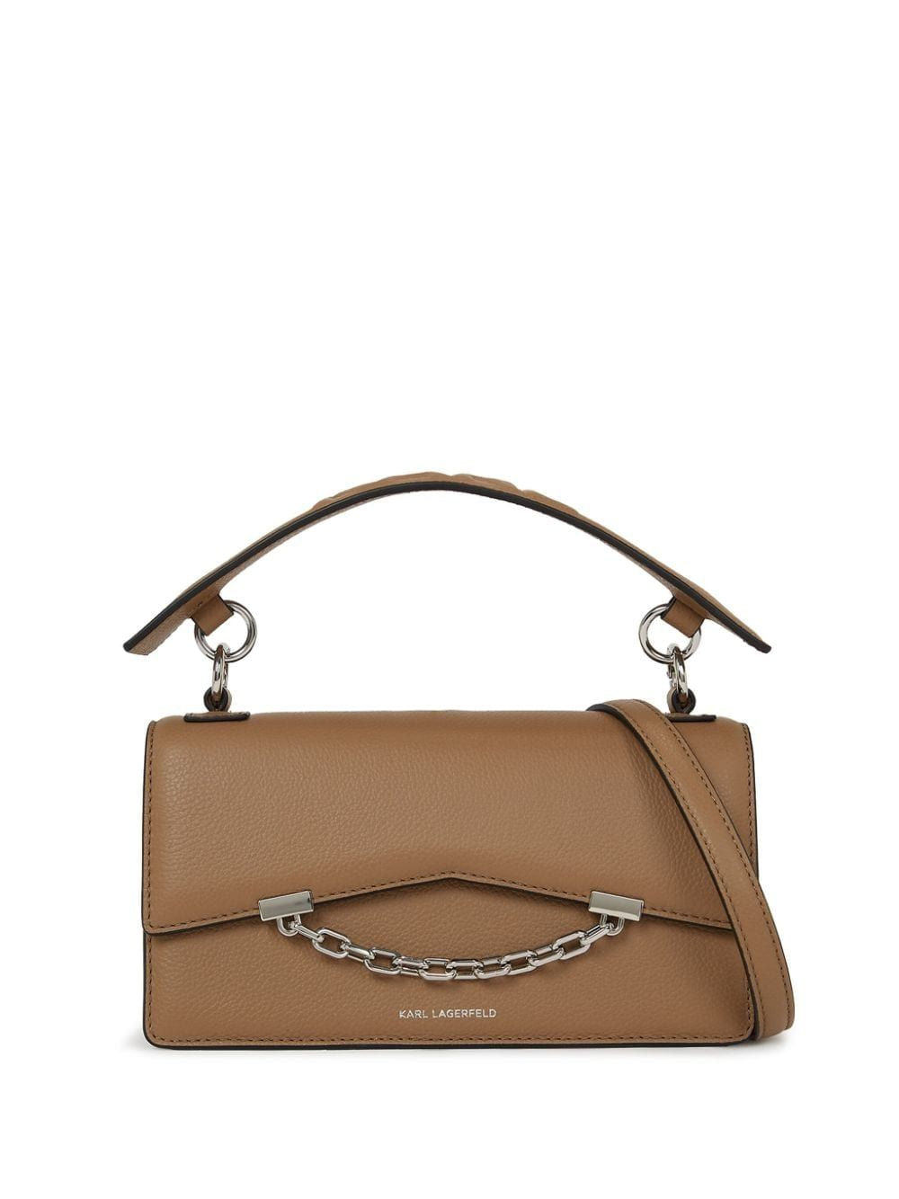 SEVEN GRAINY BROWN BAG WITH SILVER LOGO