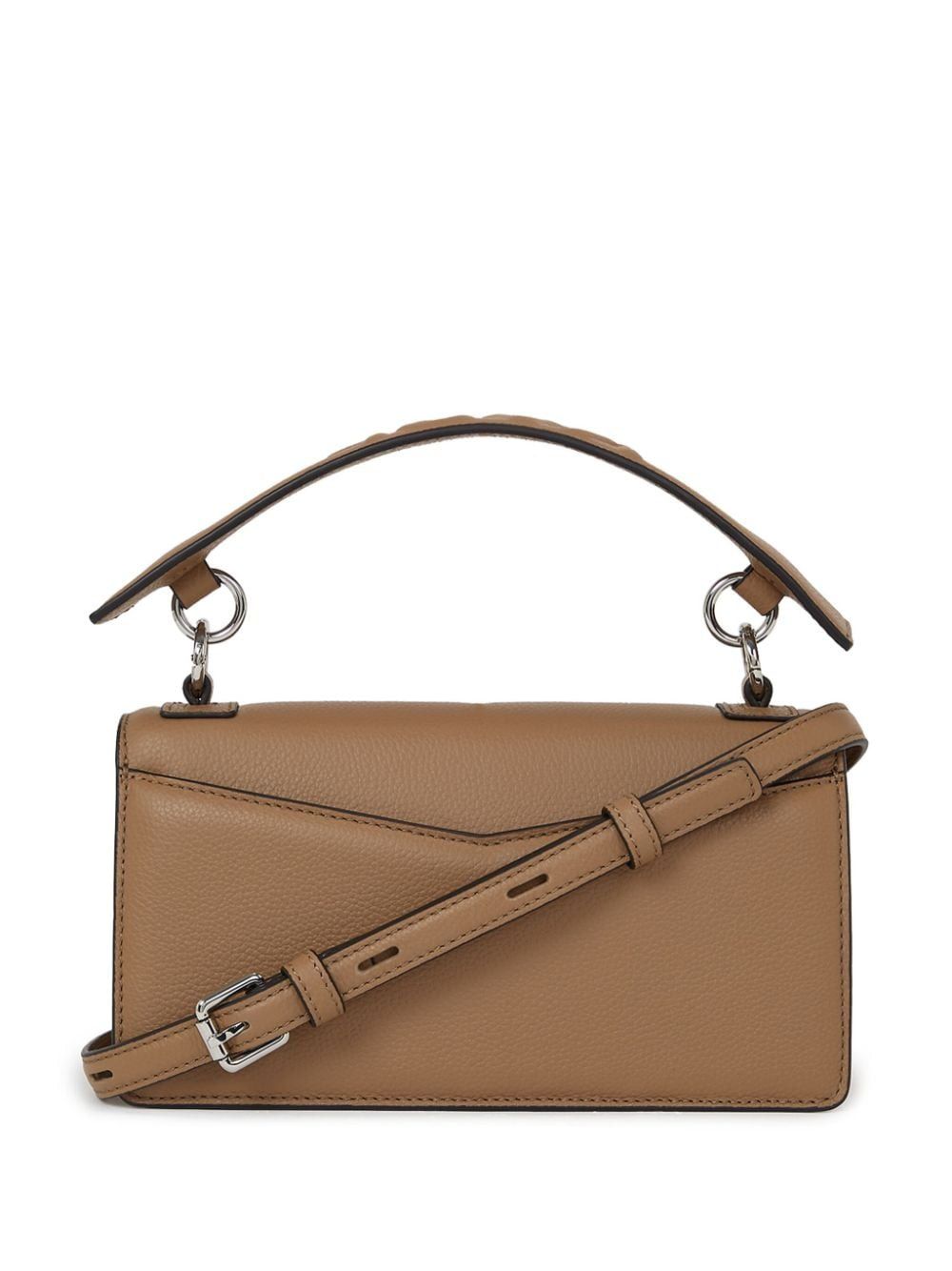 SEVEN GRAINY BROWN BAG WITH SILVER LOGO