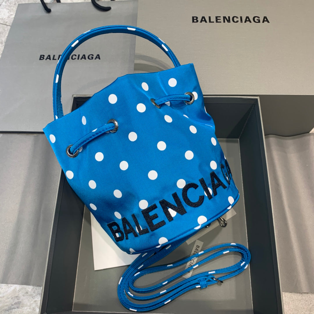 Balen Le Cagole MeGLAMIum Bucket Bag In Blue, For Women,  Bags 11.8in/30cm